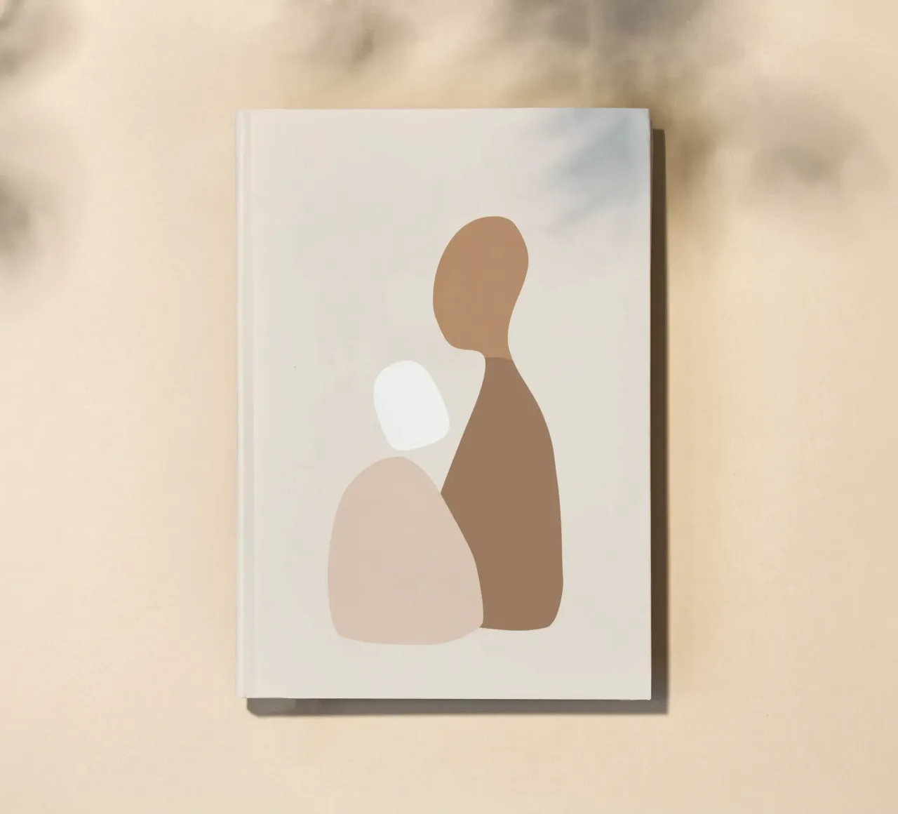 Ensemble - Art abstrait minimal de formes dans des couleurs neutres carnet de notes de Aralyn