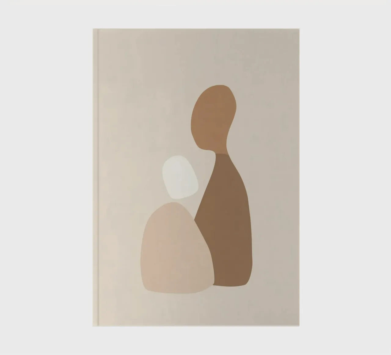 Ensemble - Art abstrait minimal de formes dans des couleurs neutres carnet de notes de Aralyn