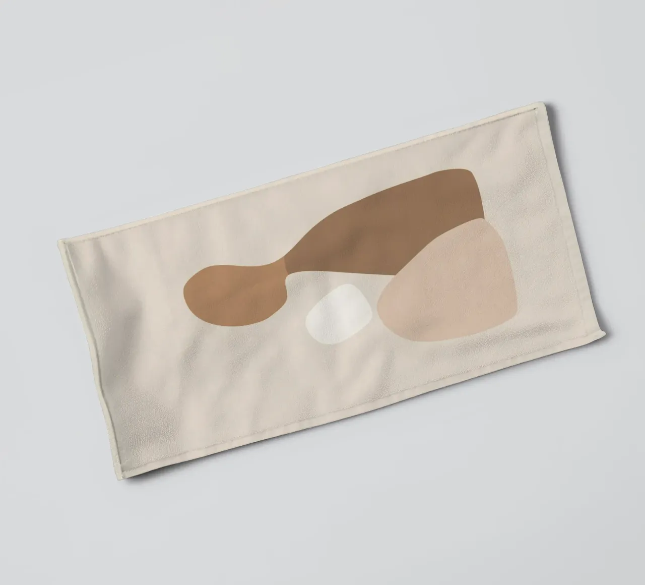 Ensemble - Art abstrait minimal de formes dans des couleurs neutres serviette de bain de Aralyn
