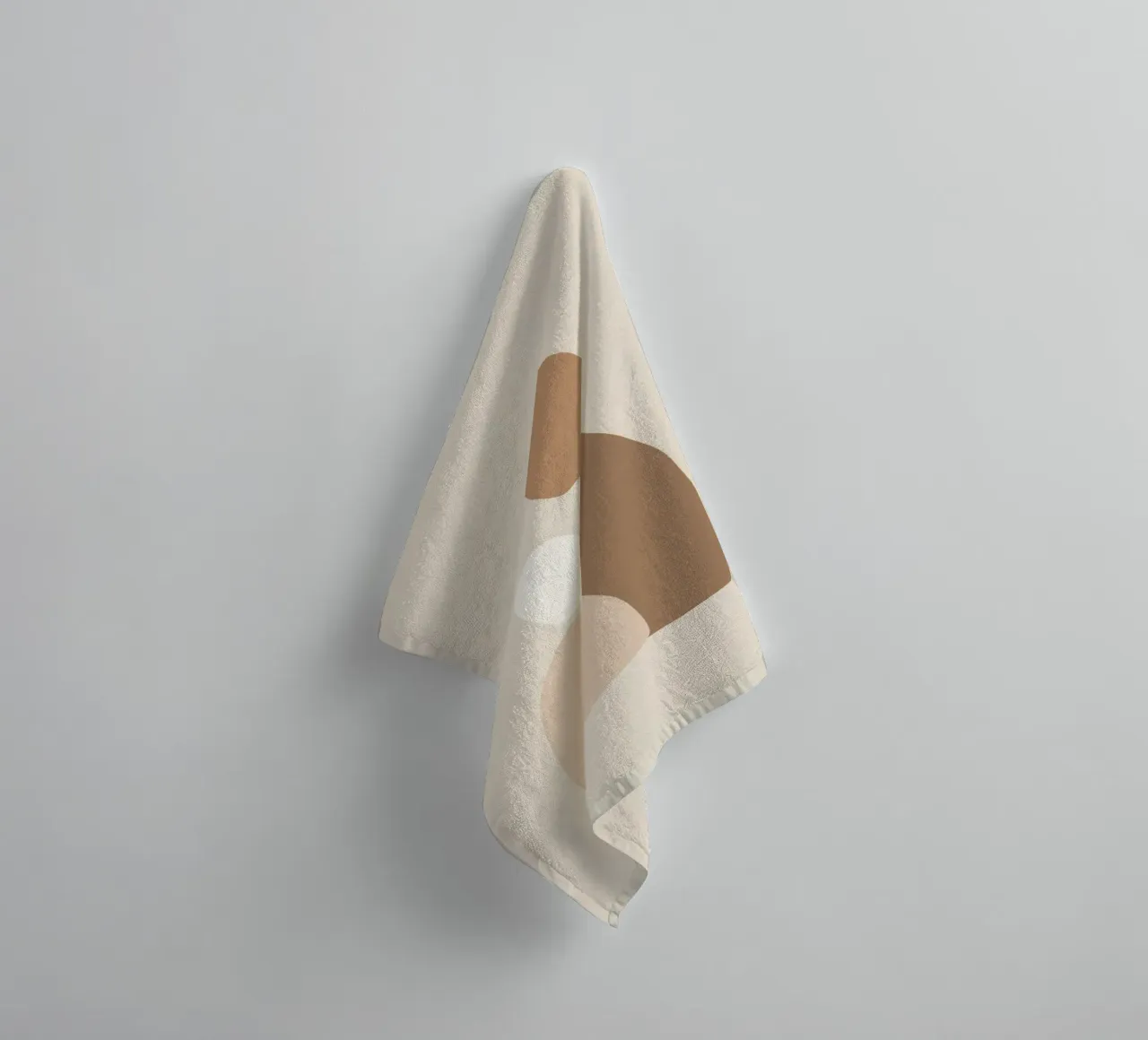 Ensemble - Art abstrait minimal de formes dans des couleurs neutres serviette de bain de Aralyn