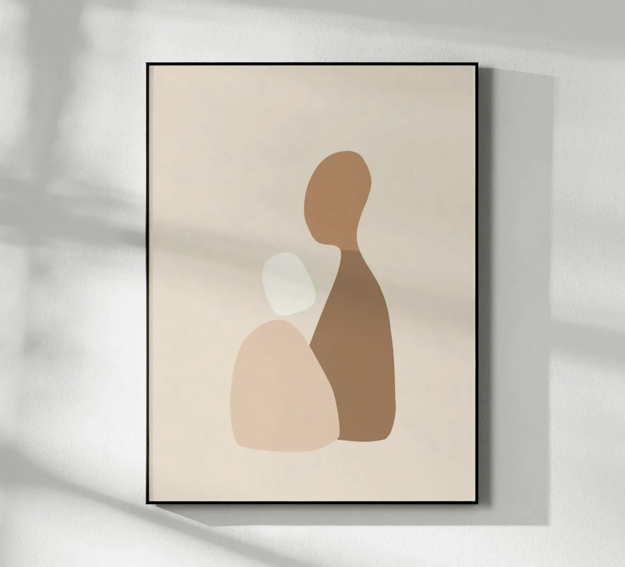 Together - Arte astratta minimale di forme in colori neutri plexiglass da Aralyn