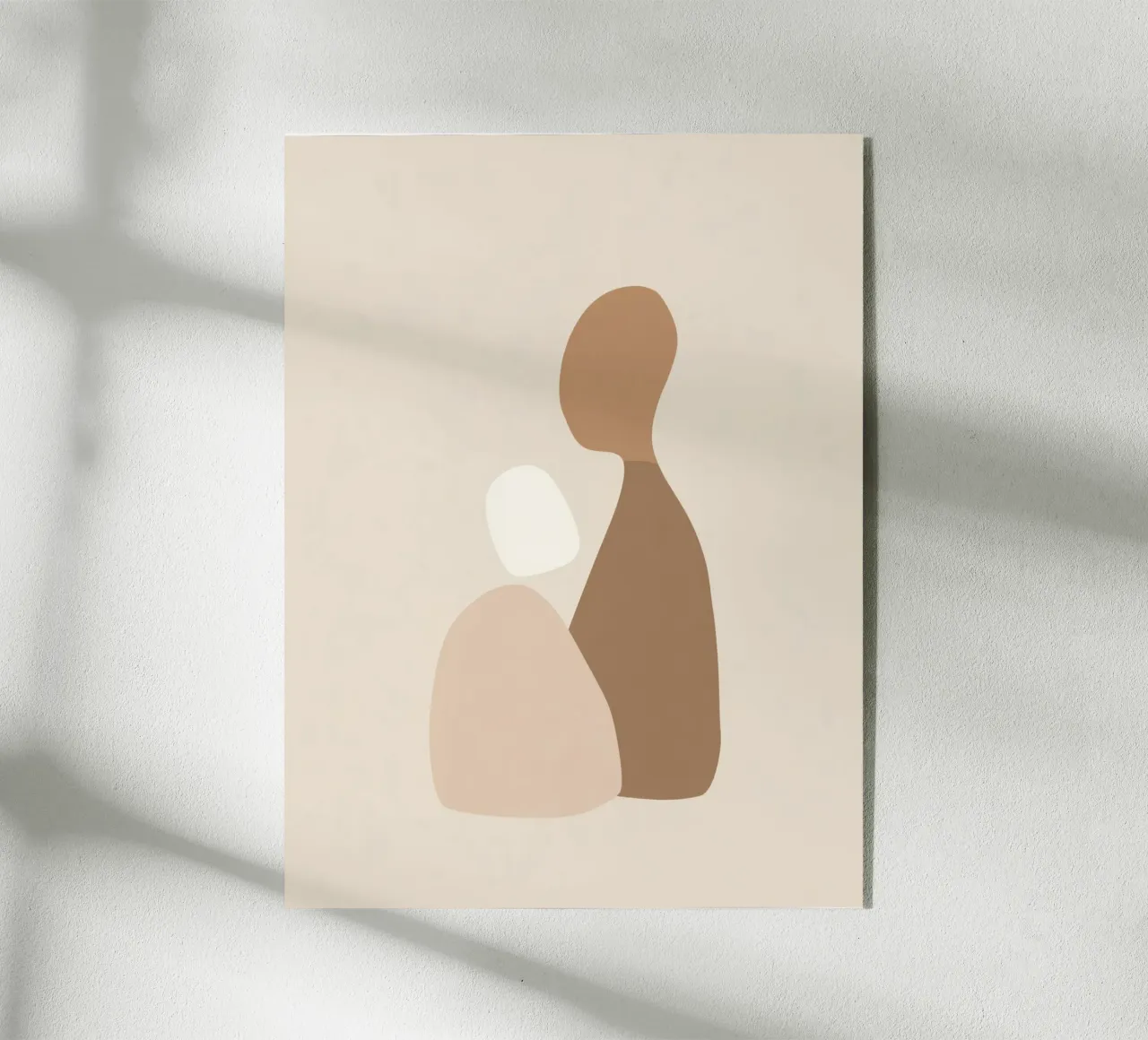 Together - Arte astratta minimale di forme in colori neutri plexiglass da Aralyn