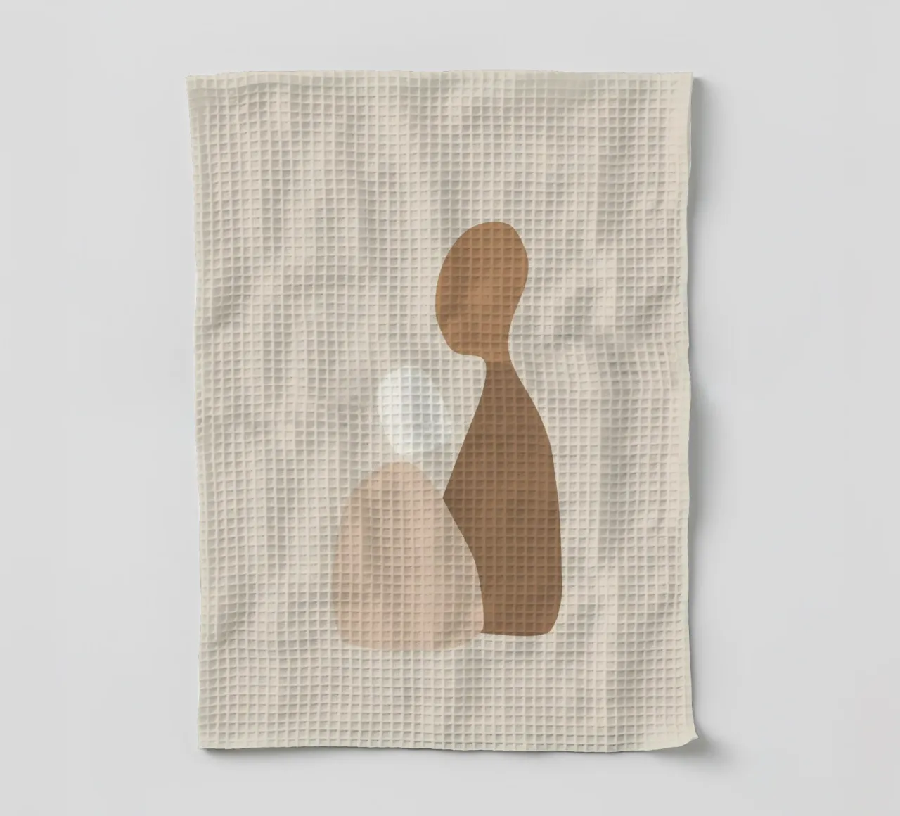 Ensemble - Art abstrait minimal de formes dans des couleurs neutres torchon de Aralyn