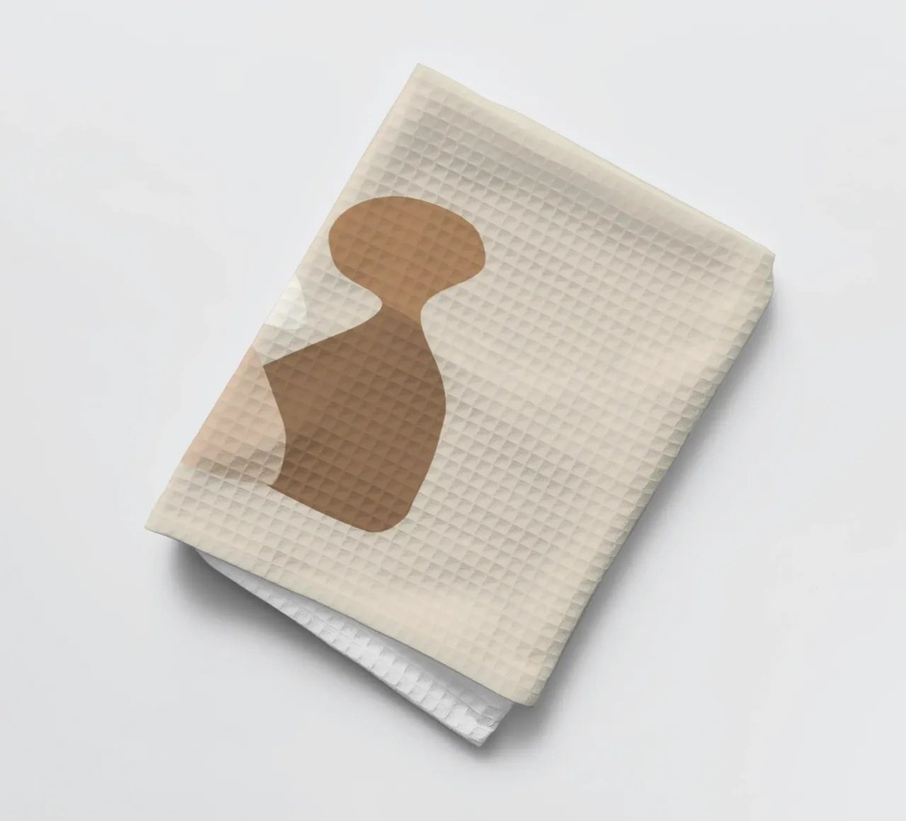Ensemble - Art abstrait minimal de formes dans des couleurs neutres torchon de Aralyn