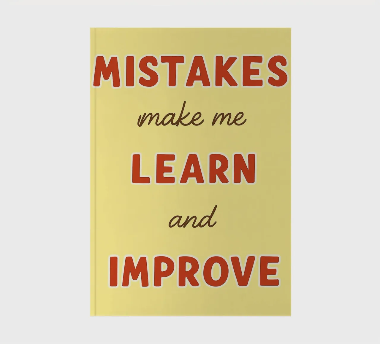 mistakes make me learn and improve notebook by Botania
