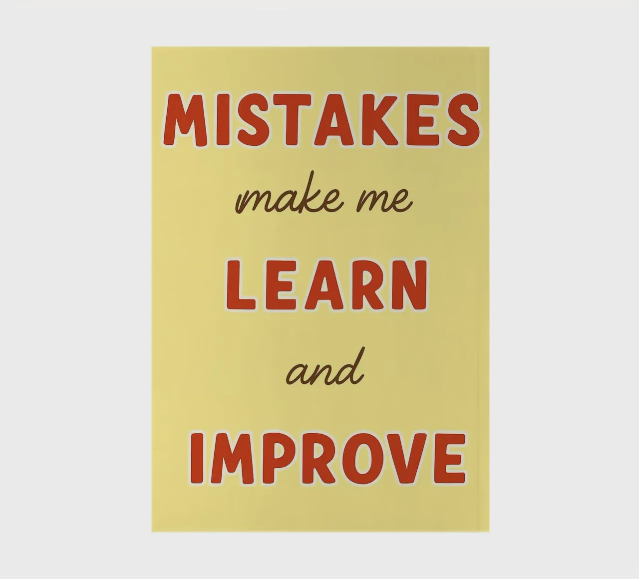 mistakes make me learn and improve notebook by Botania