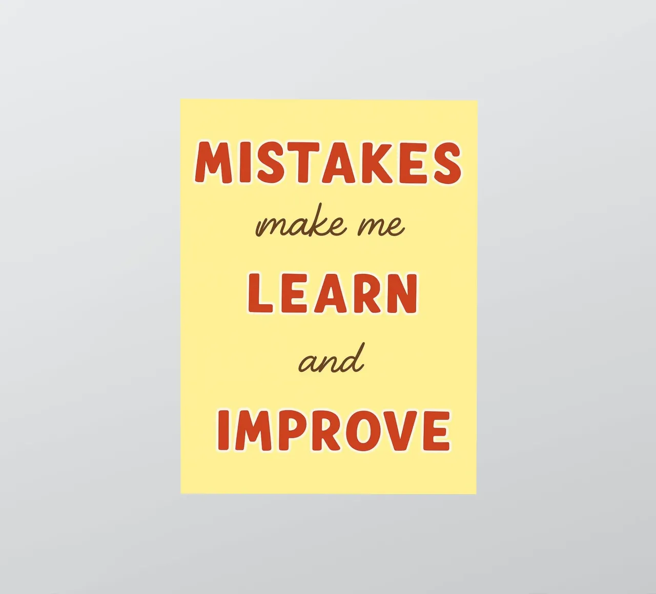 mistakes make me learn and improve sticker by Botania