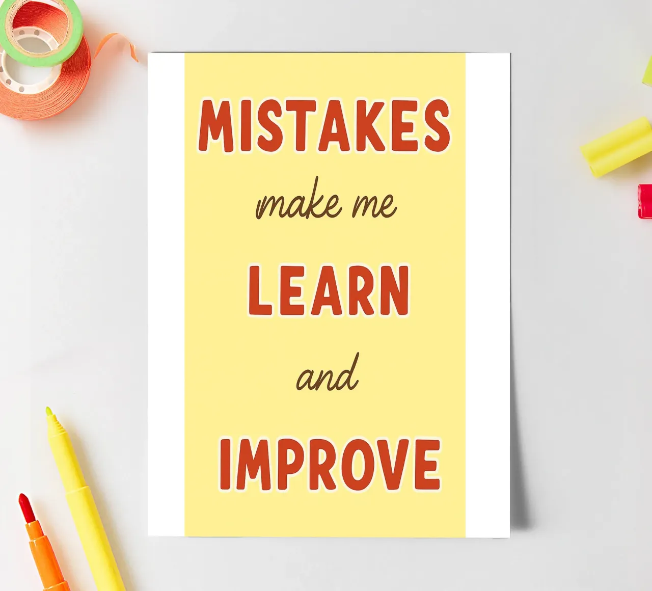 mistakes make me learn and improve sticker sheet by Botania