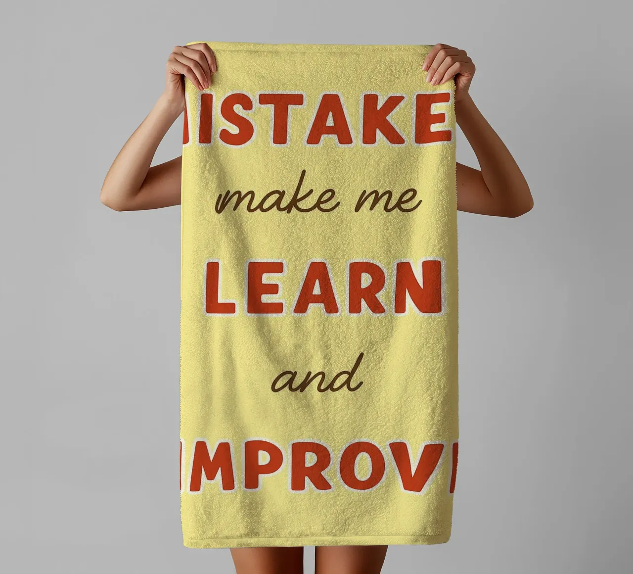 mistakes make me learn and improve towel by Botania