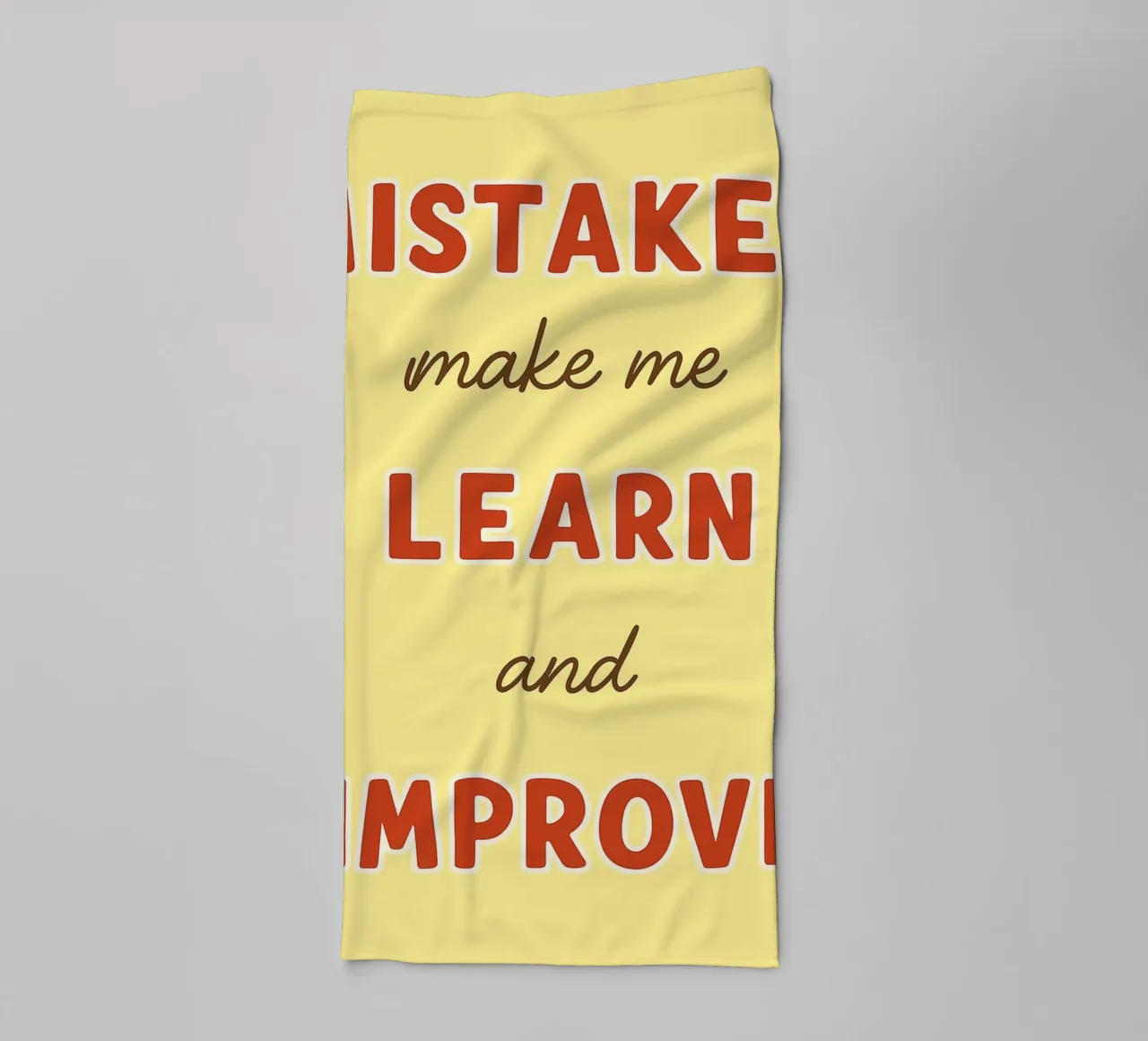 mistakes make me learn and improve towel by Botania