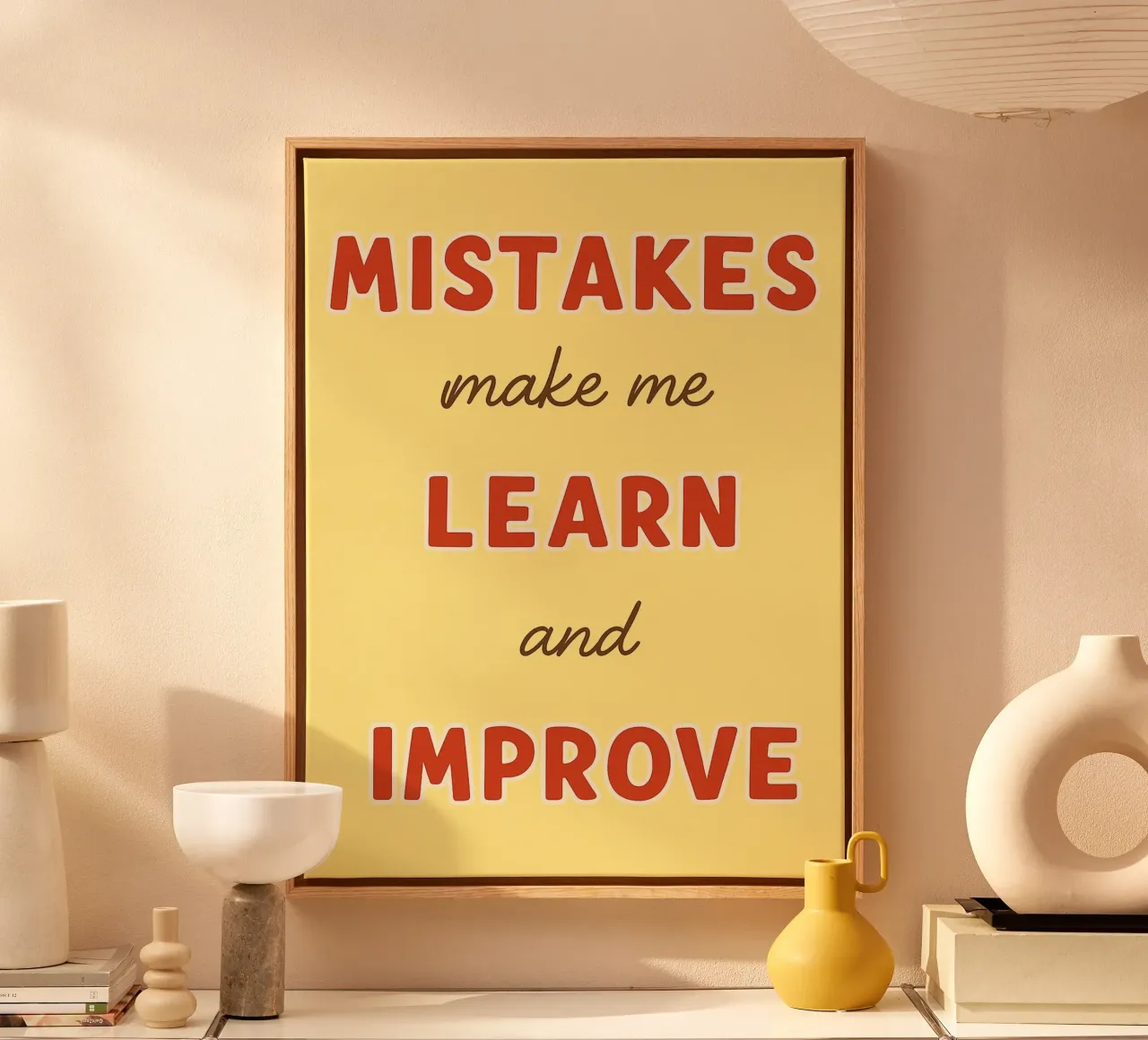 mistakes make me learn and improve canvas by Botania