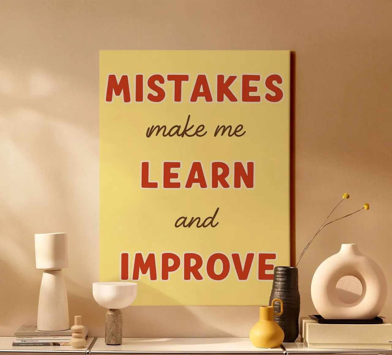 mistakes make me learn and improve canvas by Botania