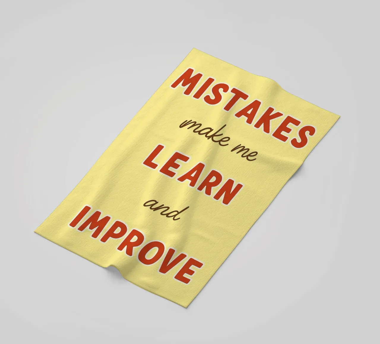 mistakes make me learn and improve beach towel by Botania