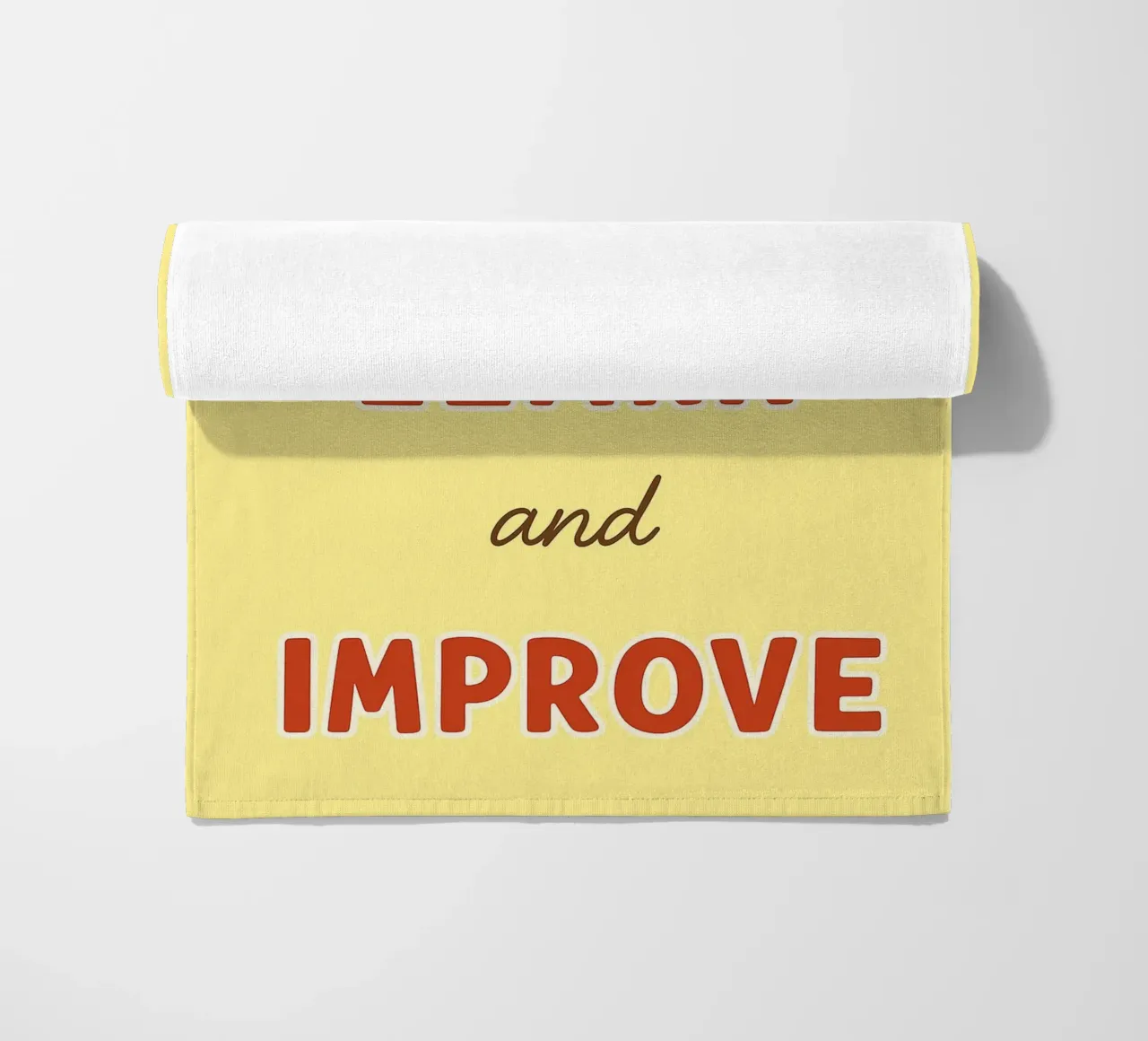 mistakes make me learn and improve beach towel by Botania