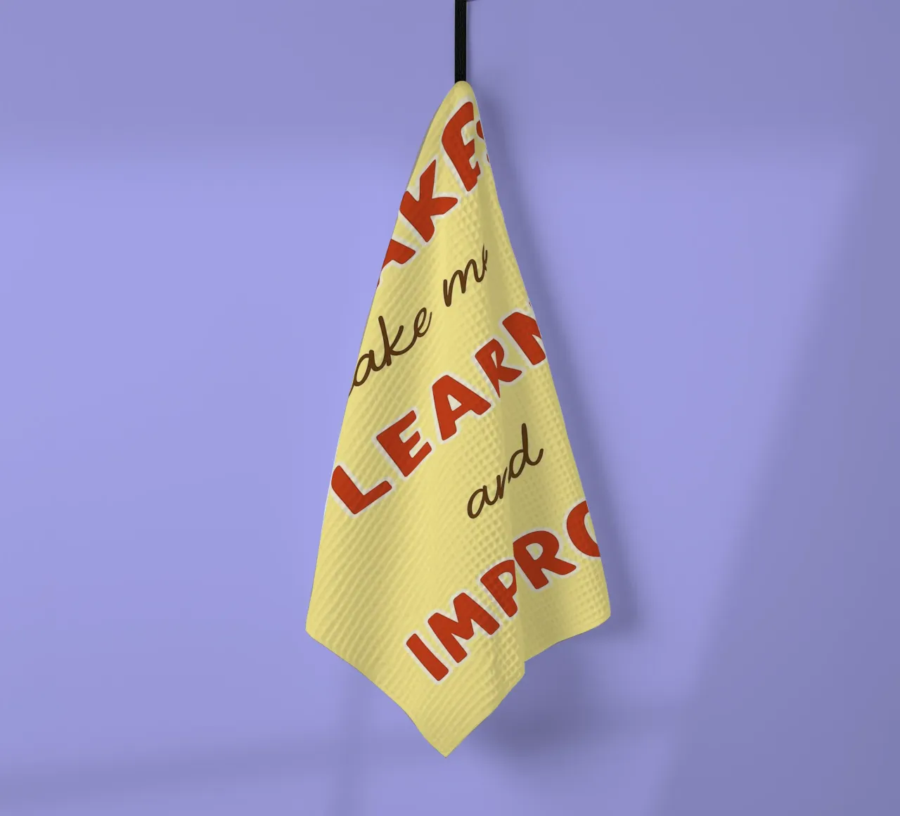 mistakes make me learn and improve tea towel by Botania