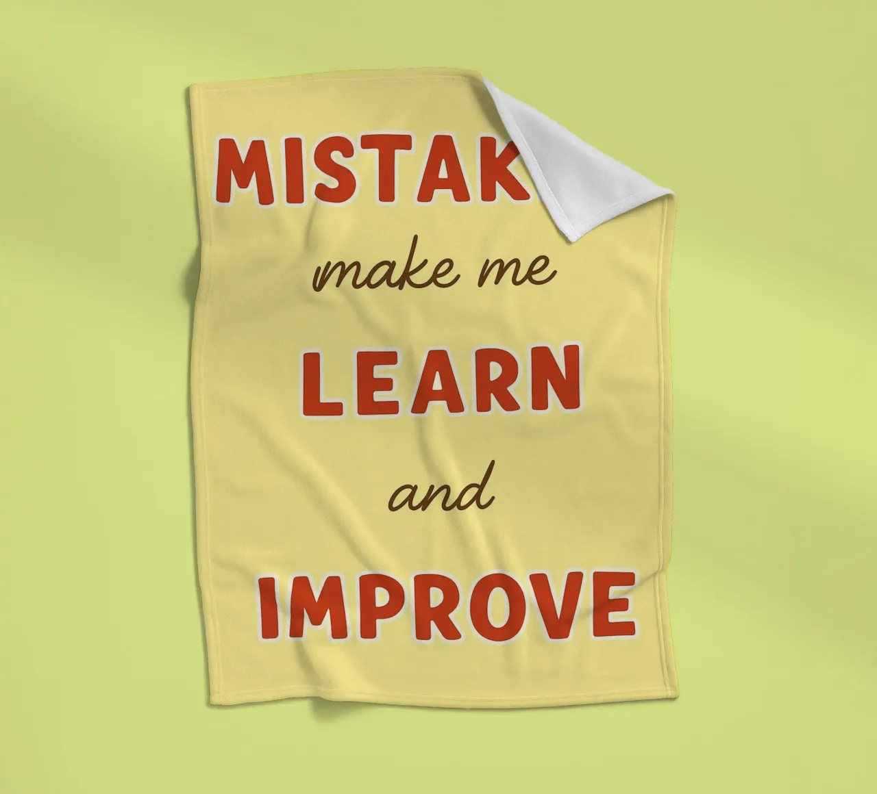 mistakes make me learn and improve fleece blanket by Botania
