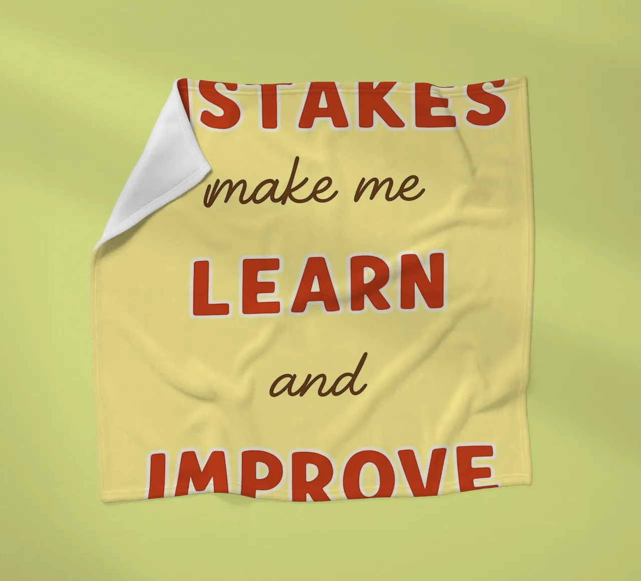 mistakes make me learn and improve fleece blanket by Botania