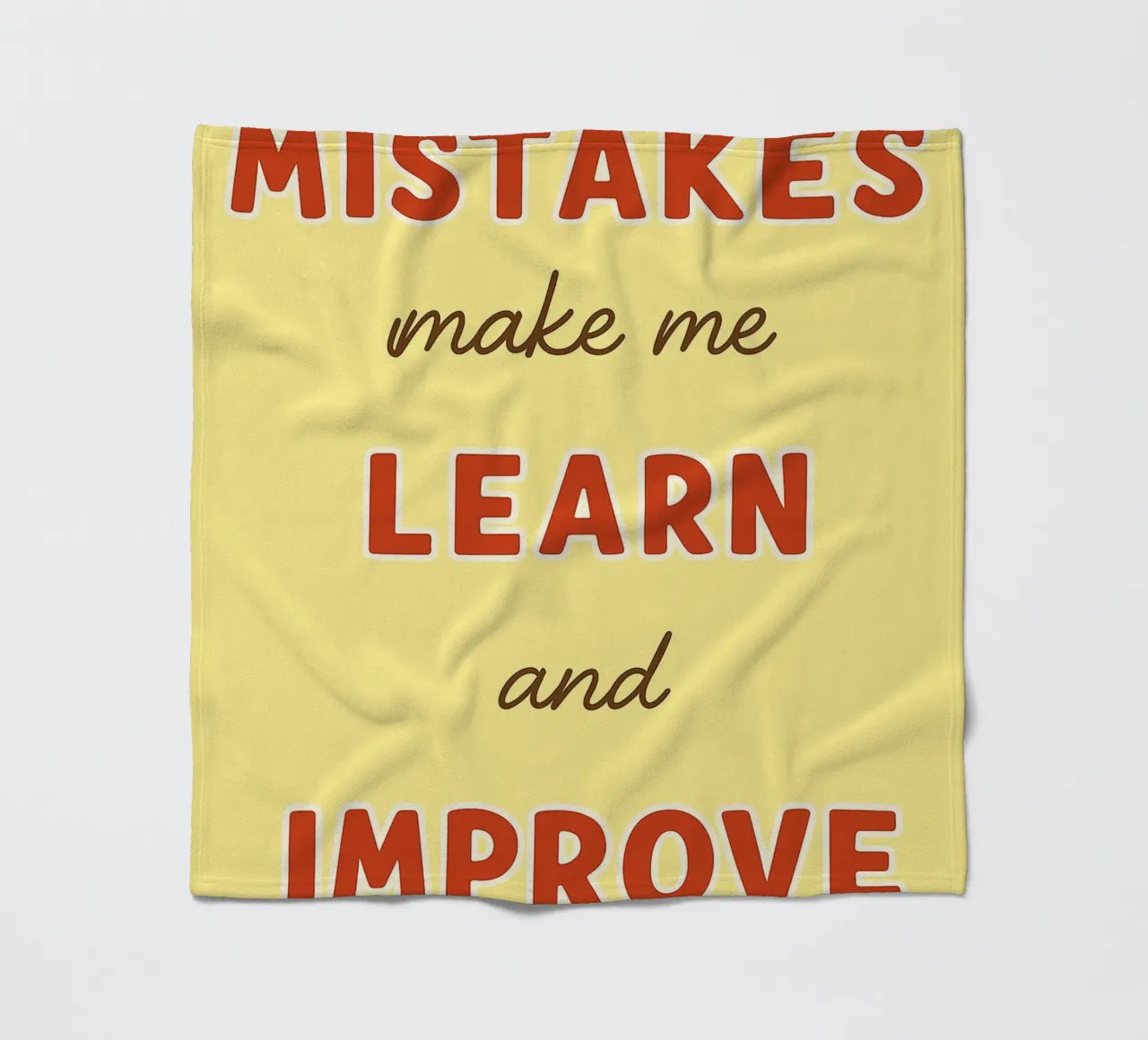 mistakes make me learn and improve fleece blanket by Botania
