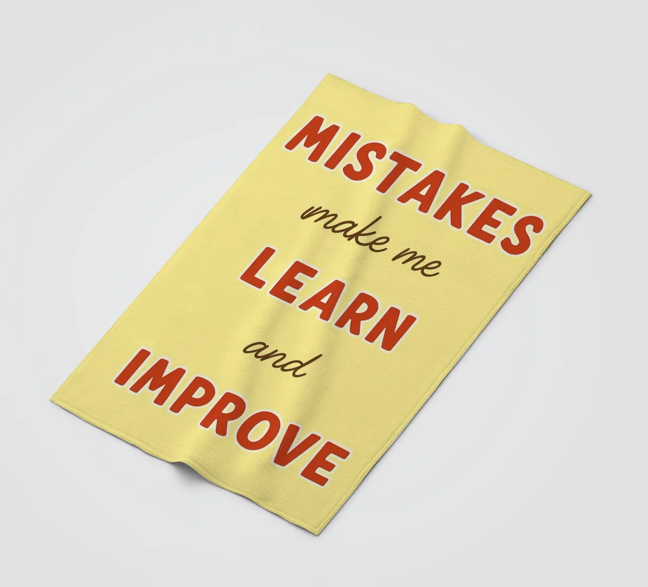 mistakes make me learn and improve fleece blanket by Botania