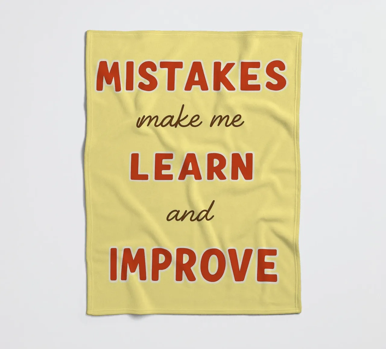 mistakes make me learn and improve fleece blanket by Botania