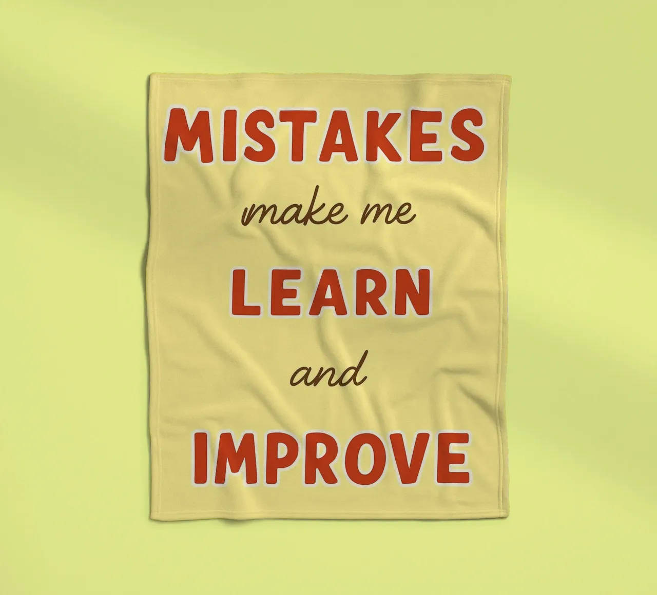 mistakes make me learn and improve fleece blanket by Botania