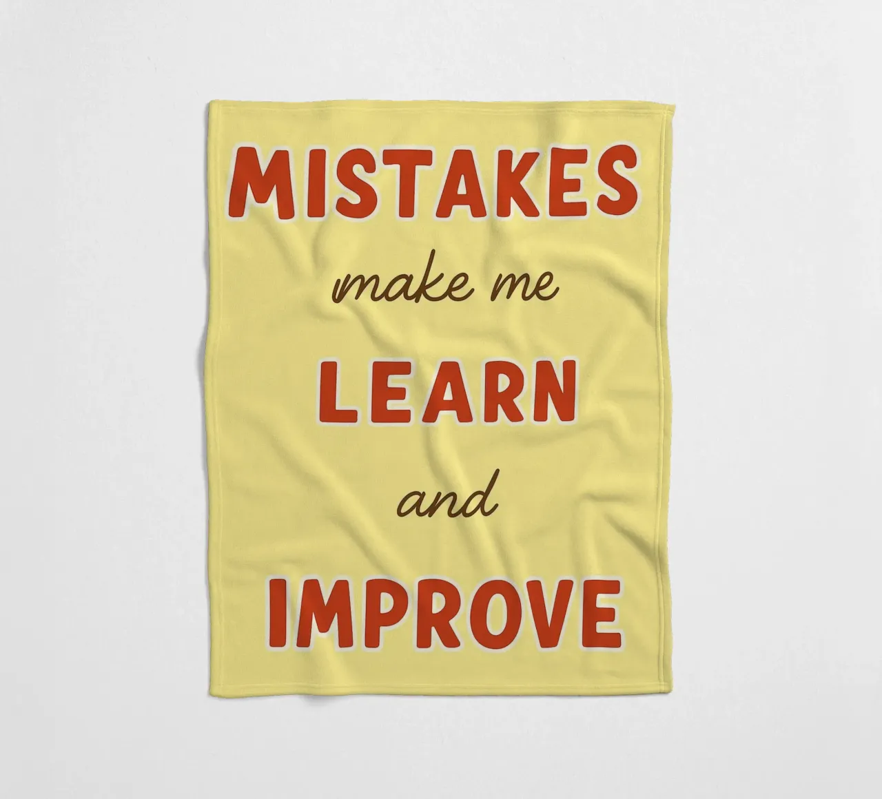 mistakes make me learn and improve fleece blanket by Botania