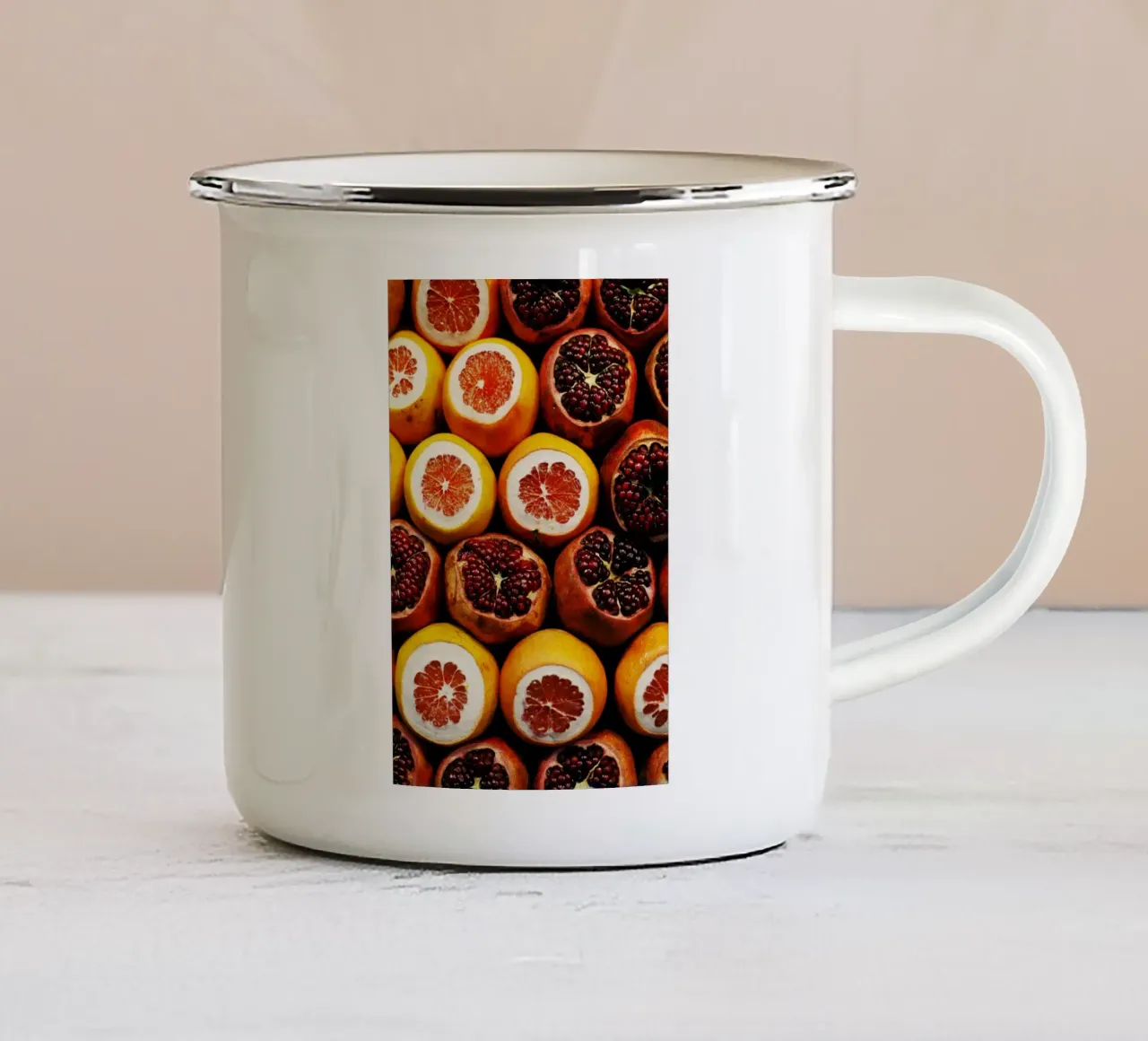 Melograni e arance di Istanbul, Turchia tazza in smalto da art picture