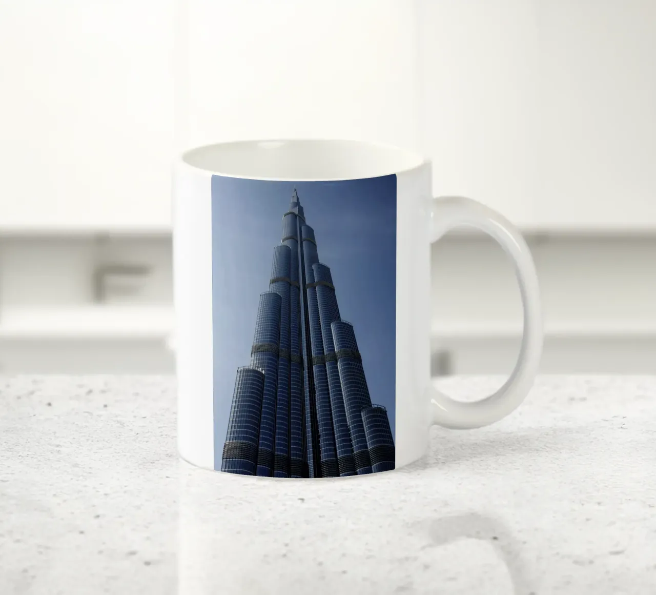 Burj Khalifa, Abudabi, VAE tazza in ceramica da art picture