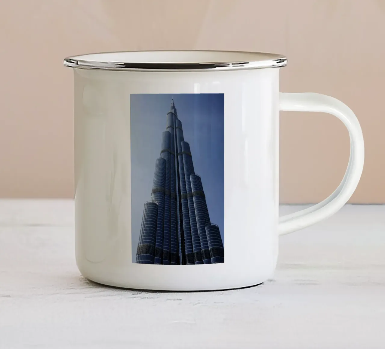 Burj Khalifa, Abudabi, VAE tazza in smalto da art picture