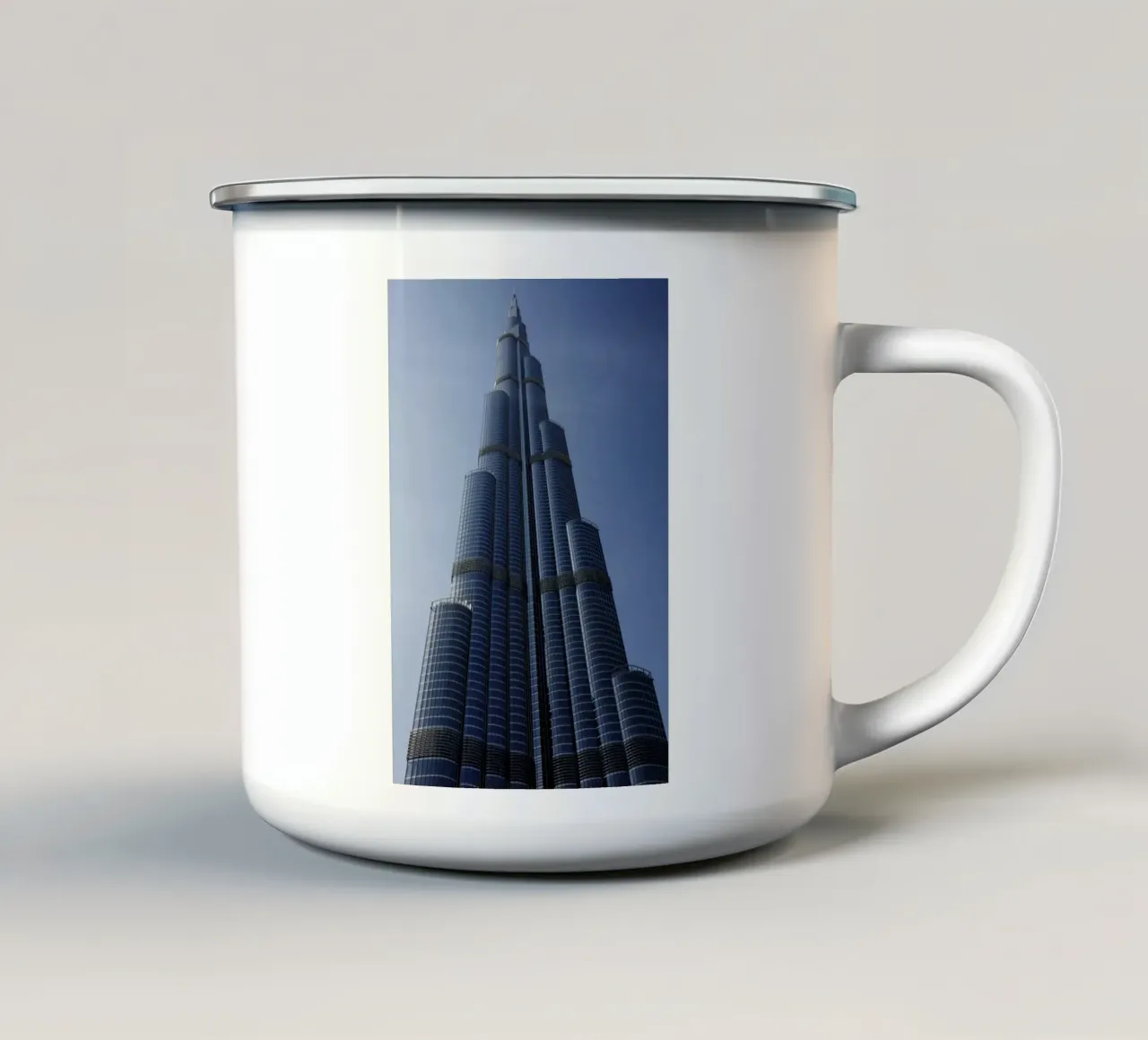 Burj Khalifa, Abudabi, VAE tazza in smalto da art picture