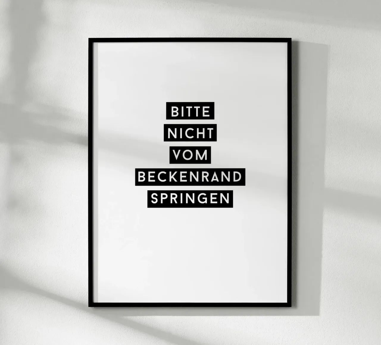Bitte nicht vom Beckenrand springen carta hahnemühle da NoordalLiving