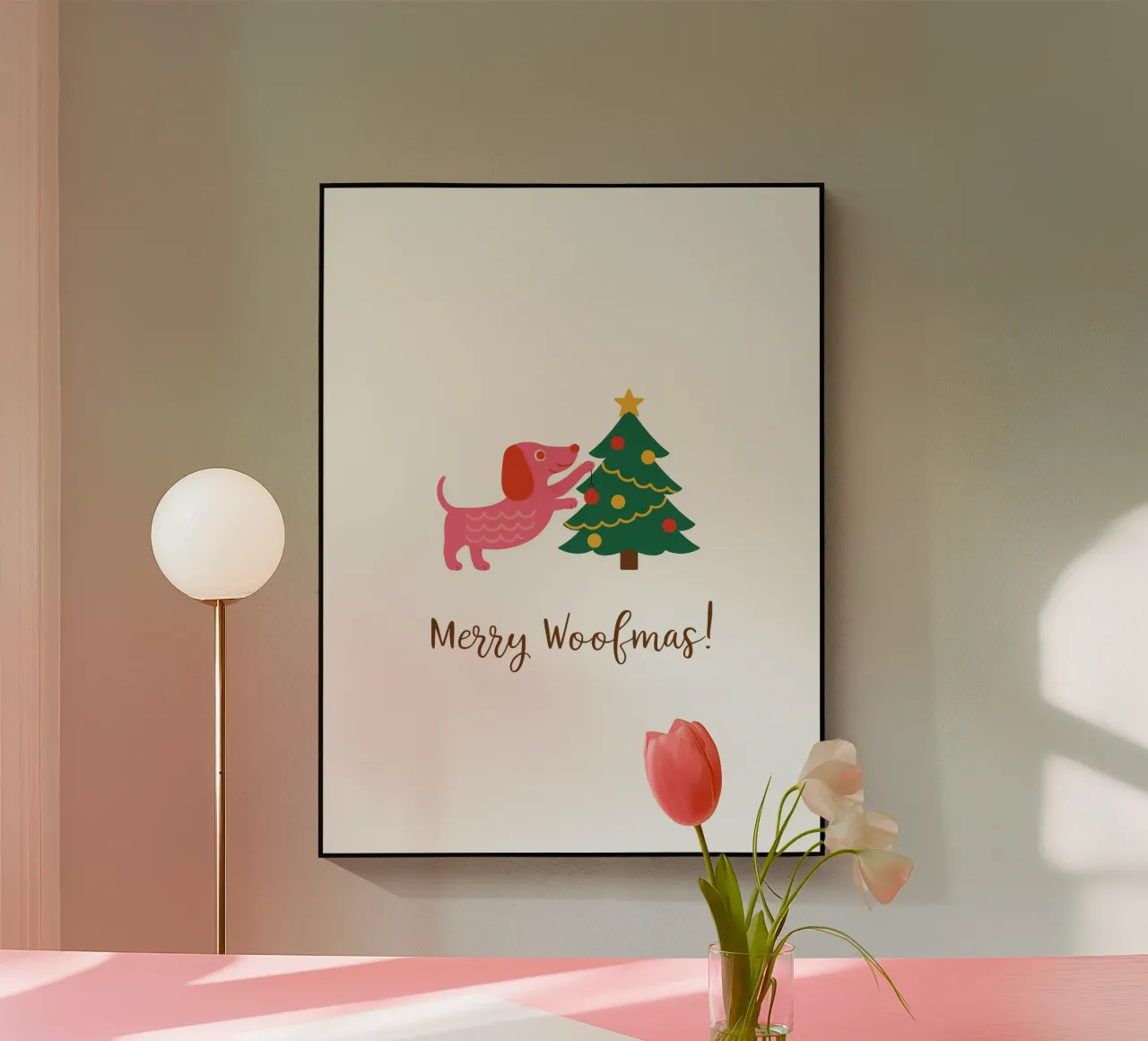 Merry Woofmas plexiglass da Made in Bavaria