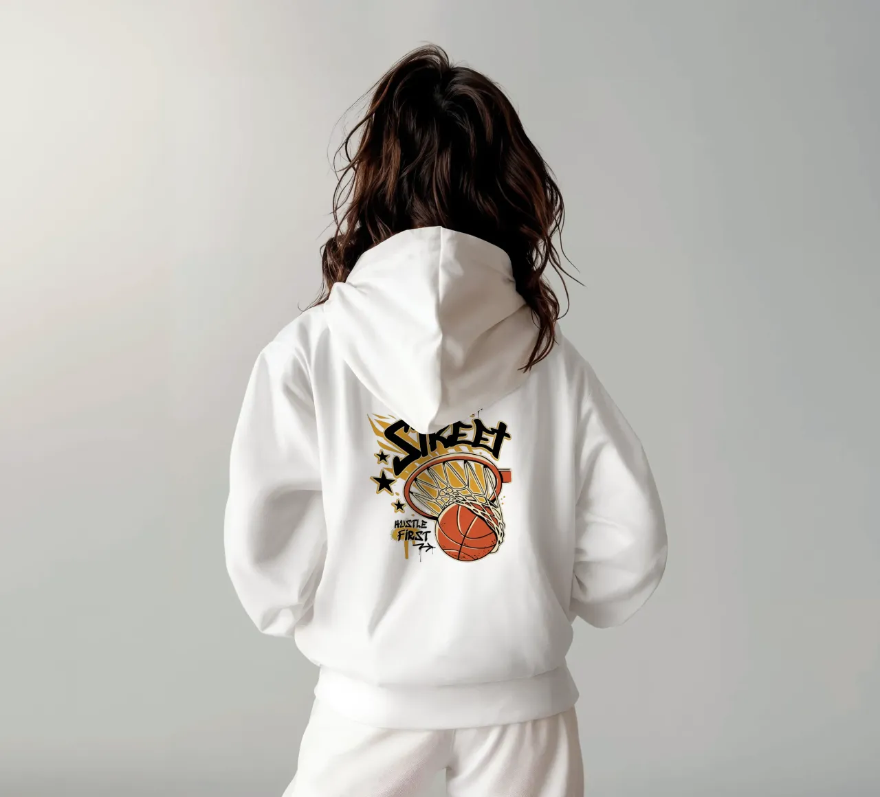 Hustle First Street Basket felpa con cappuccio da TeeLab