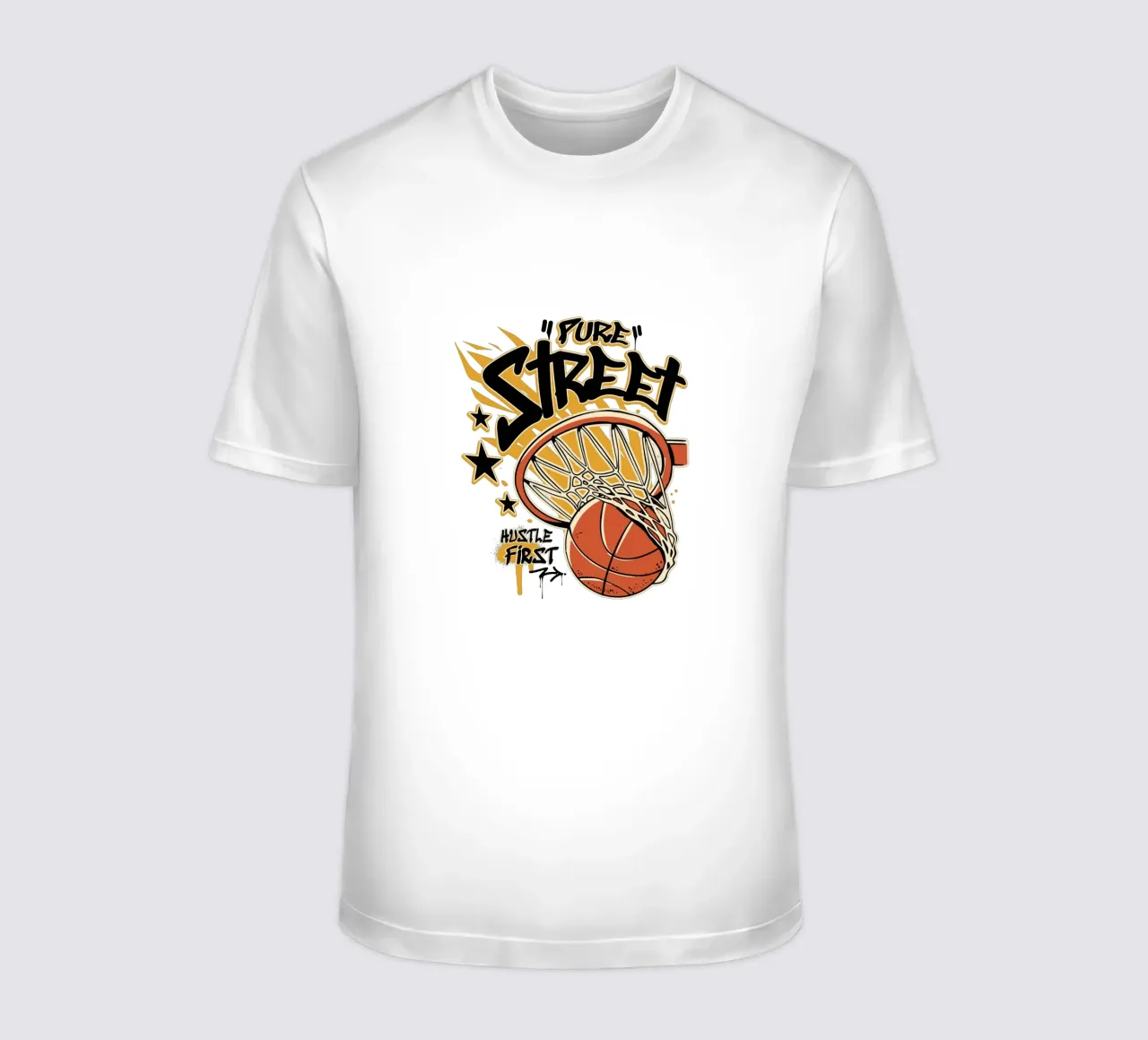 Hustle First Street Basket t-shirt da TeeLab