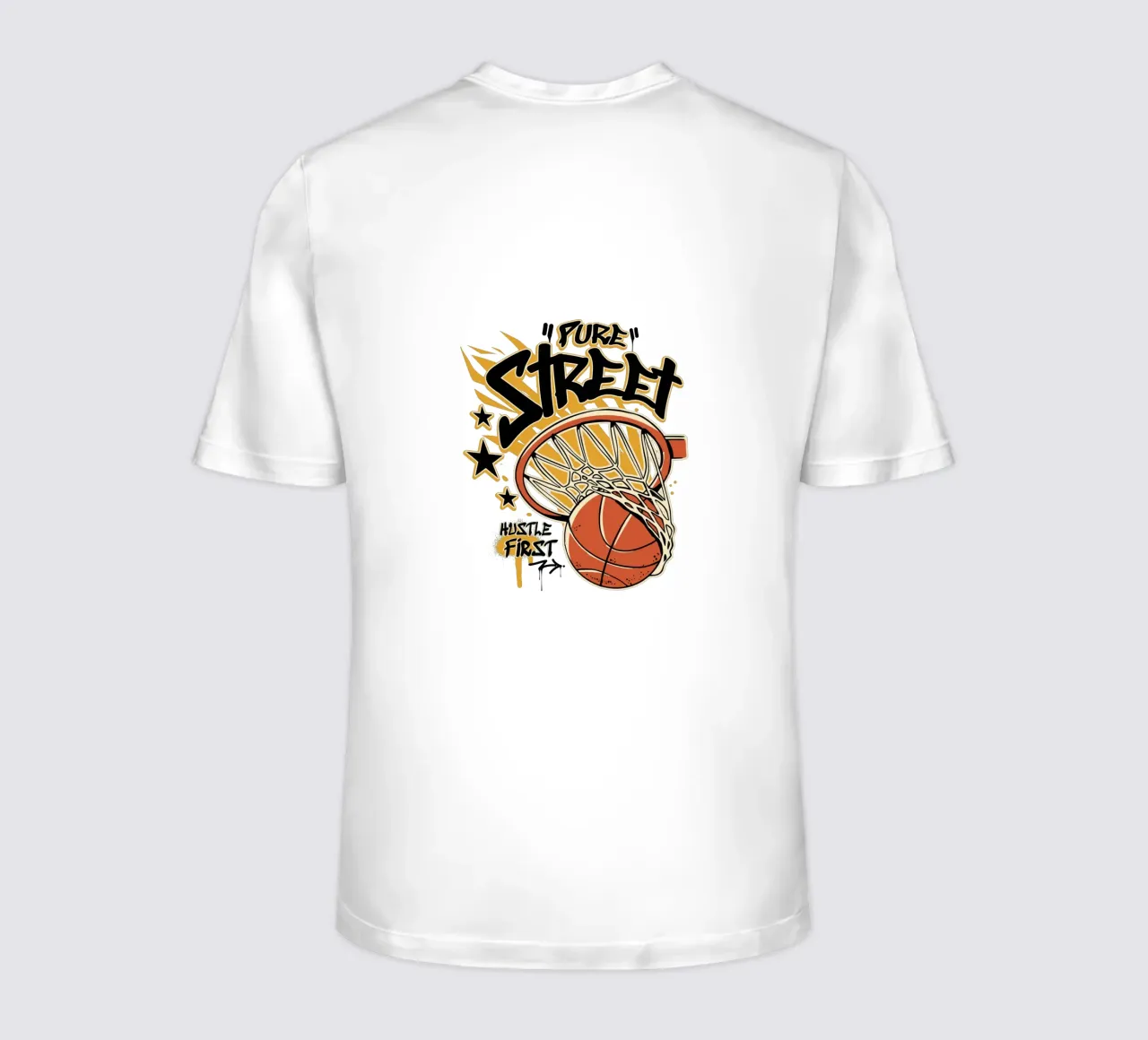 Hustle First Street Basket t-shirt da TeeLab