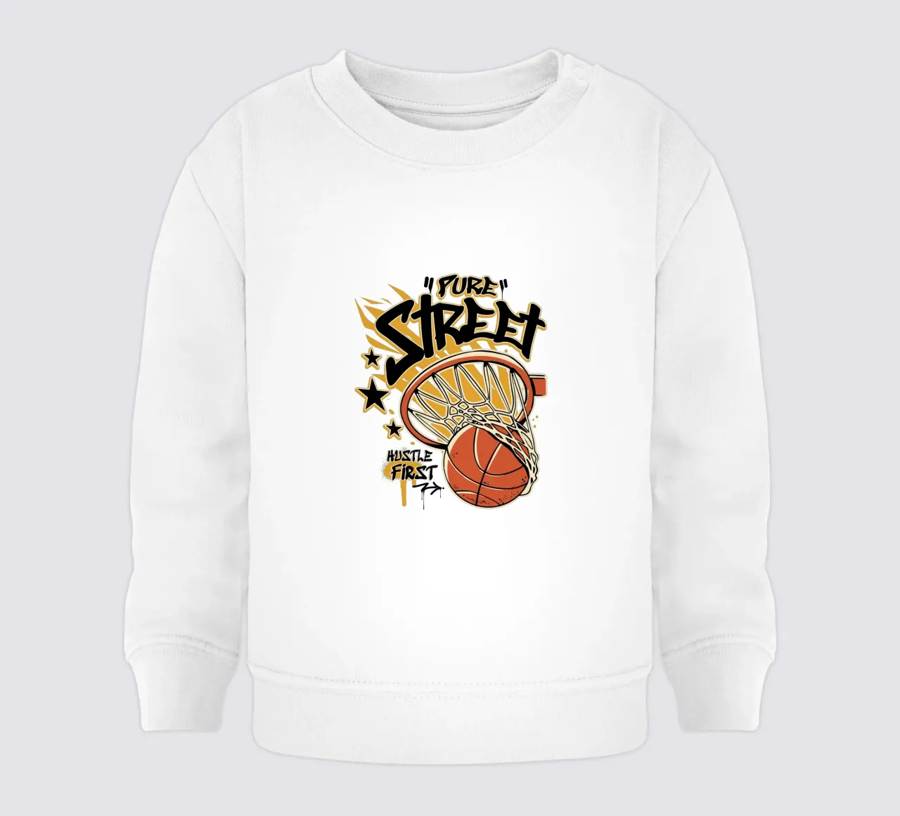 Hustle First Street Basket felpa neonato da TeeLab