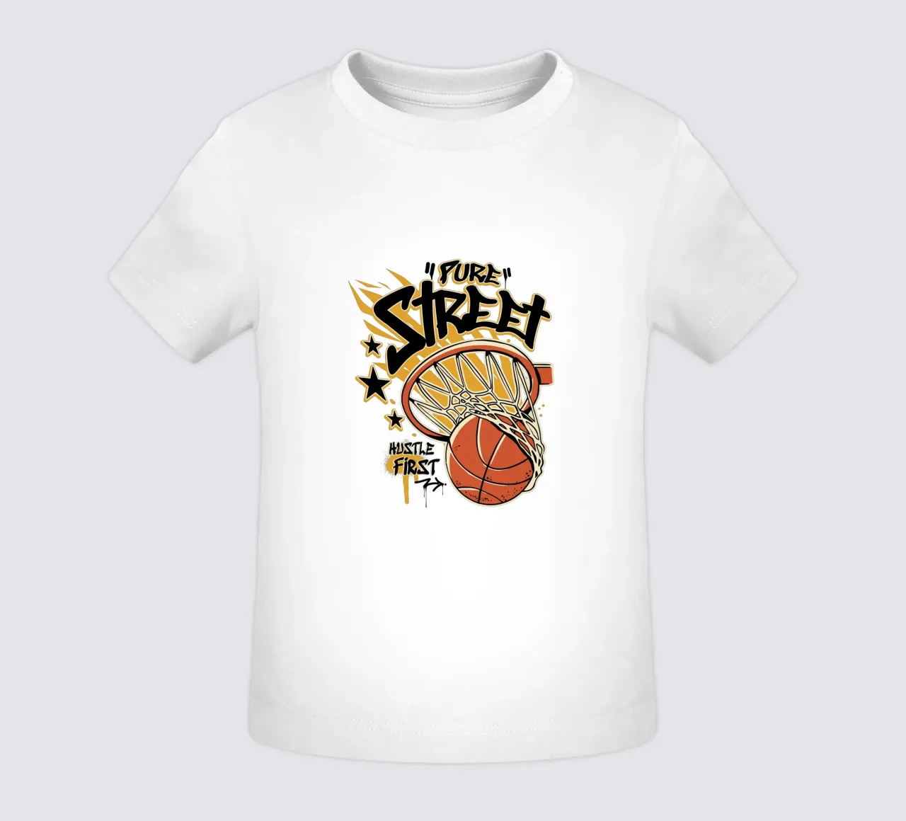 Hustle First Street Basket maglietta neonato da TeeLab