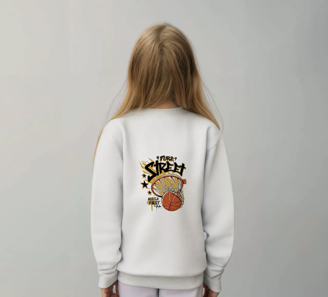 Hustle First Street Basket felpa bambino da TeeLab