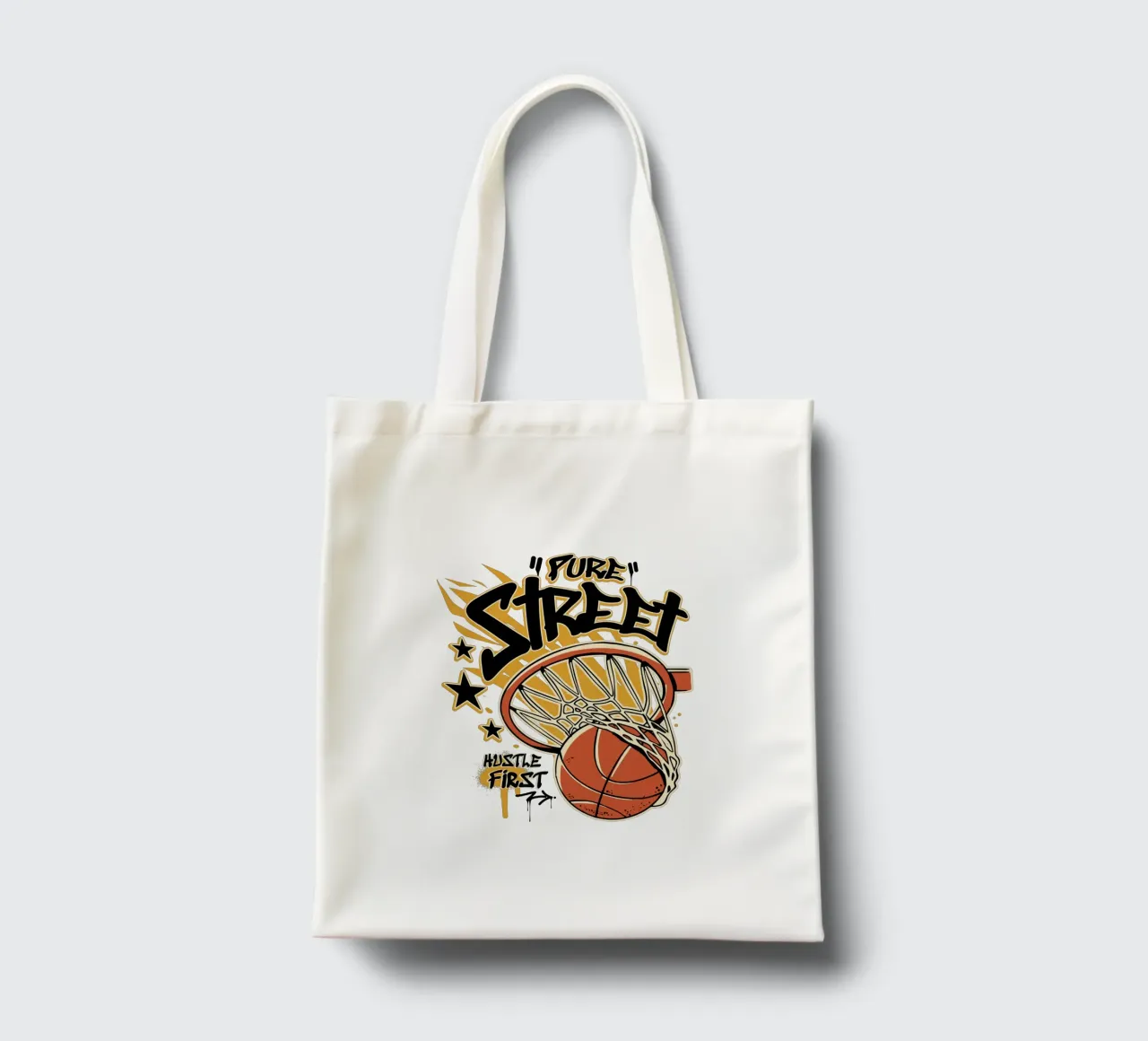 Hustle First Street Basket borsa in juta da TeeLab
