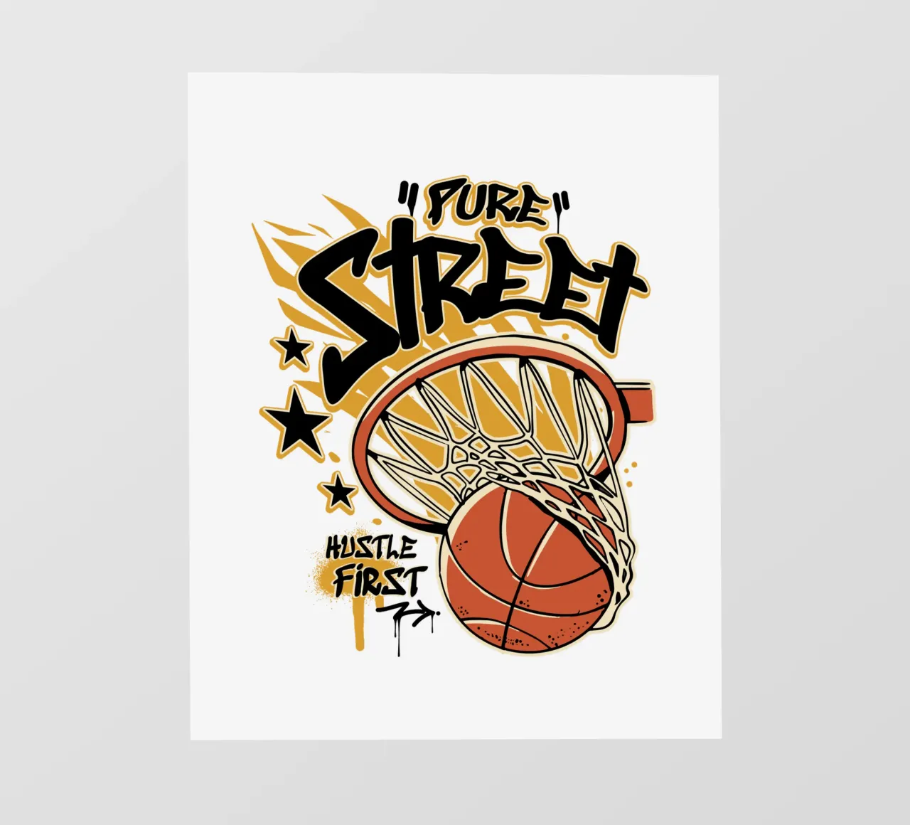Hustle First Street Basket pellicola backlit da TeeLab