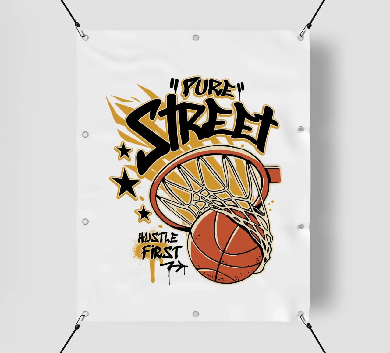 Hustle First Street Basket telo in pvc da TeeLab