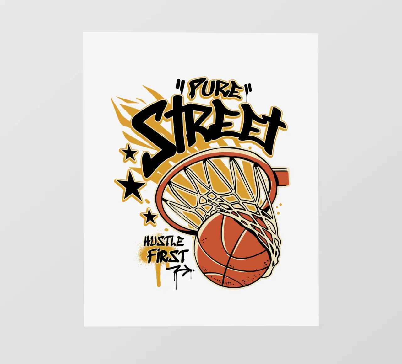 Hustle First Street Basket telo in pvc da TeeLab
