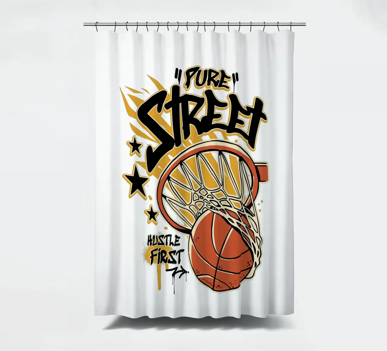 Hustle First Street Basket tenda da doccia da TeeLab