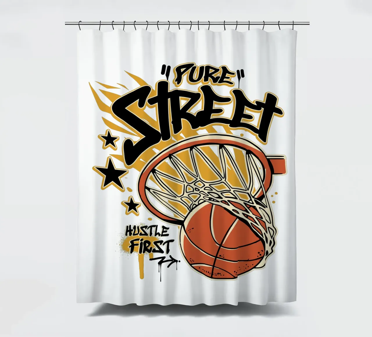 Hustle First Street Basket tenda da doccia da TeeLab