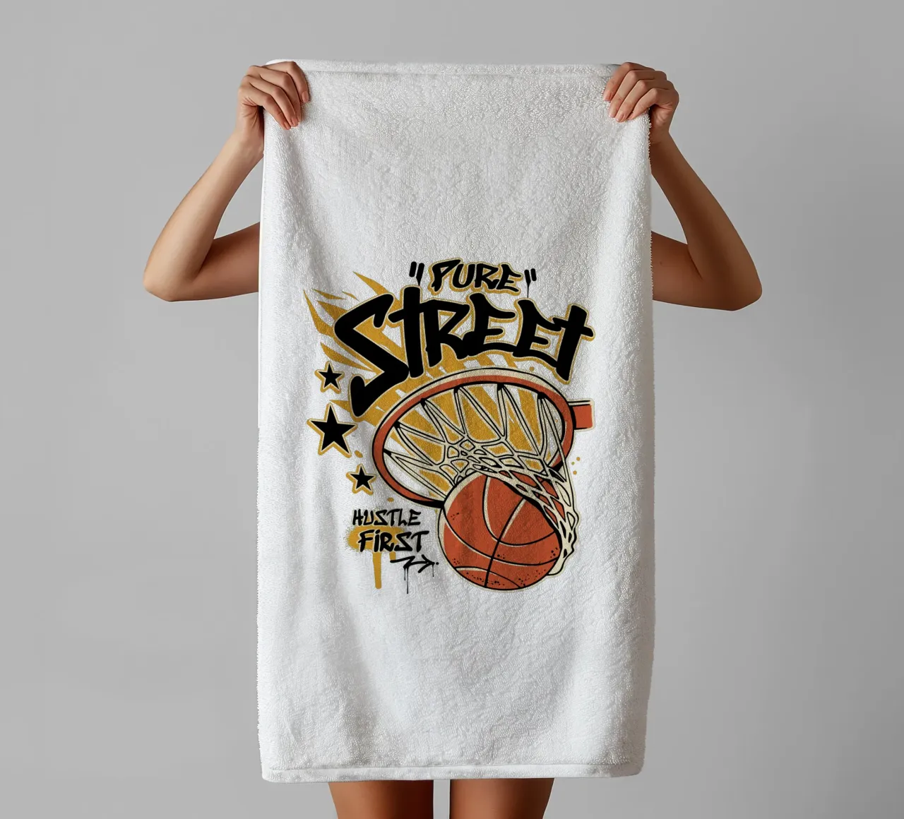 Hustle First Street Basket asciugamano da bagno da TeeLab