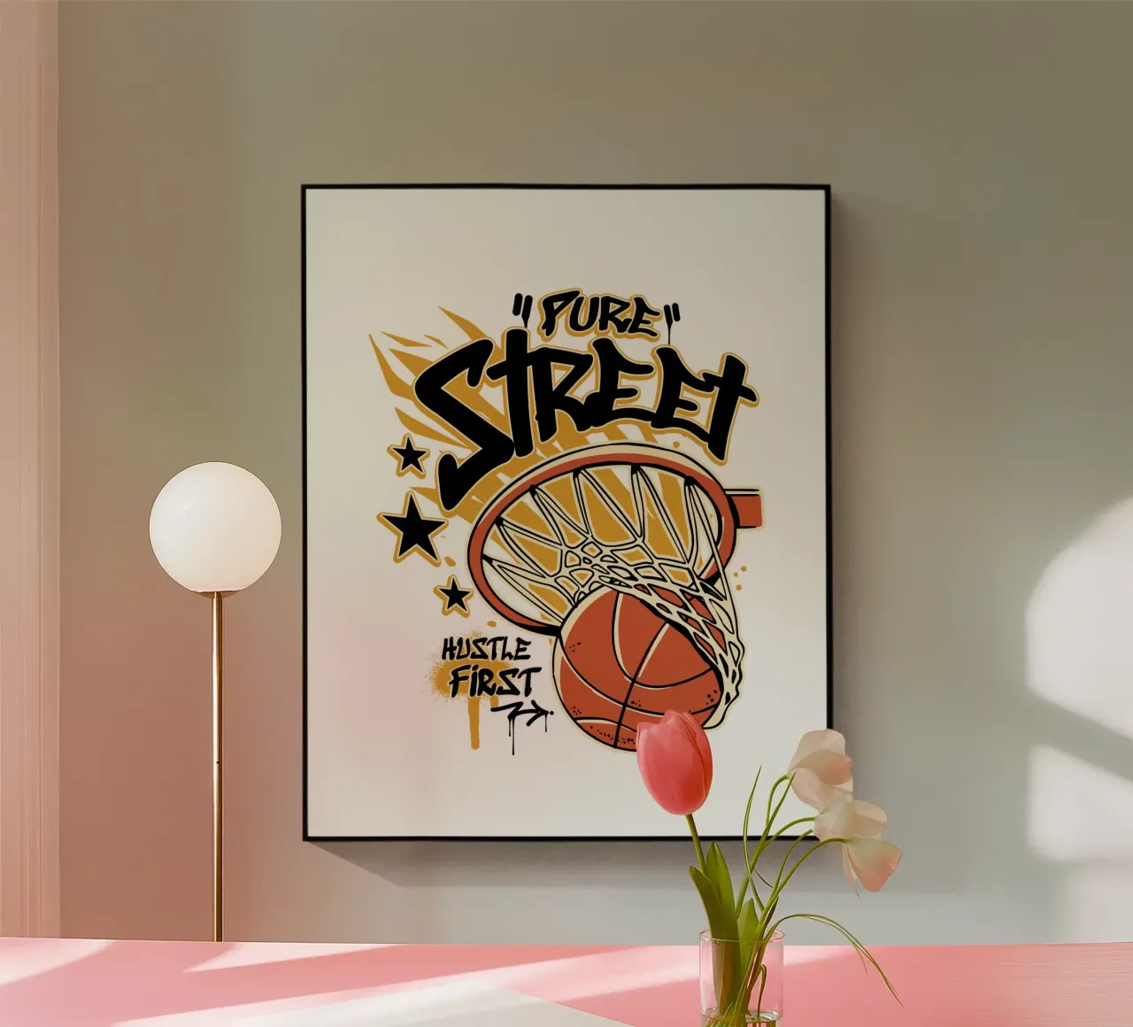 Hustle First Street Basket plexiglass da TeeLab