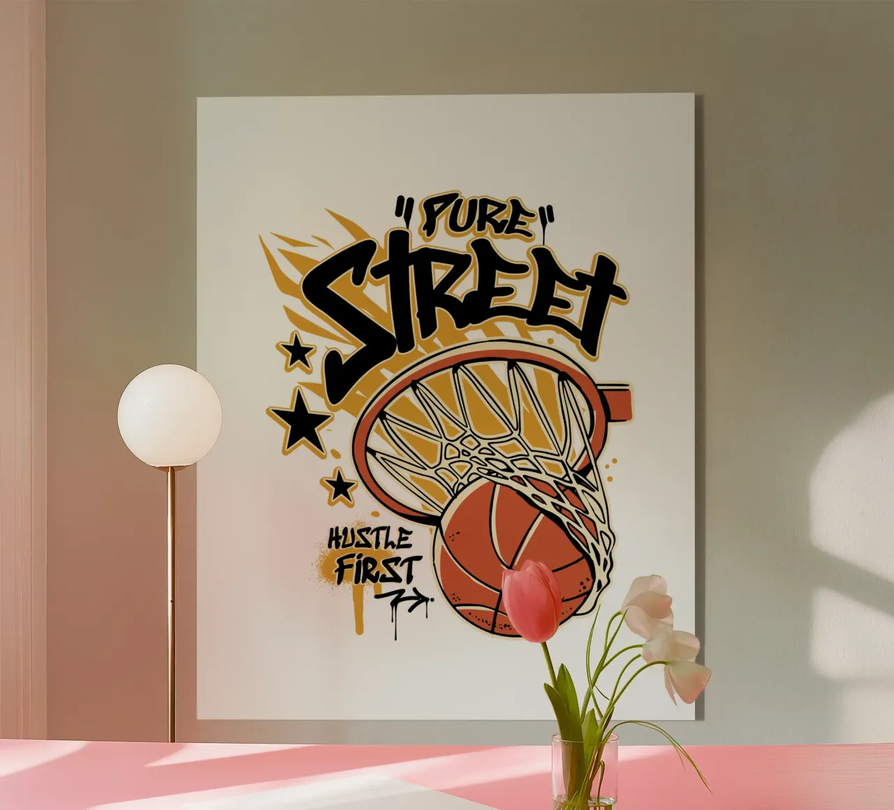 Hustle First Street Basket plexiglass da TeeLab