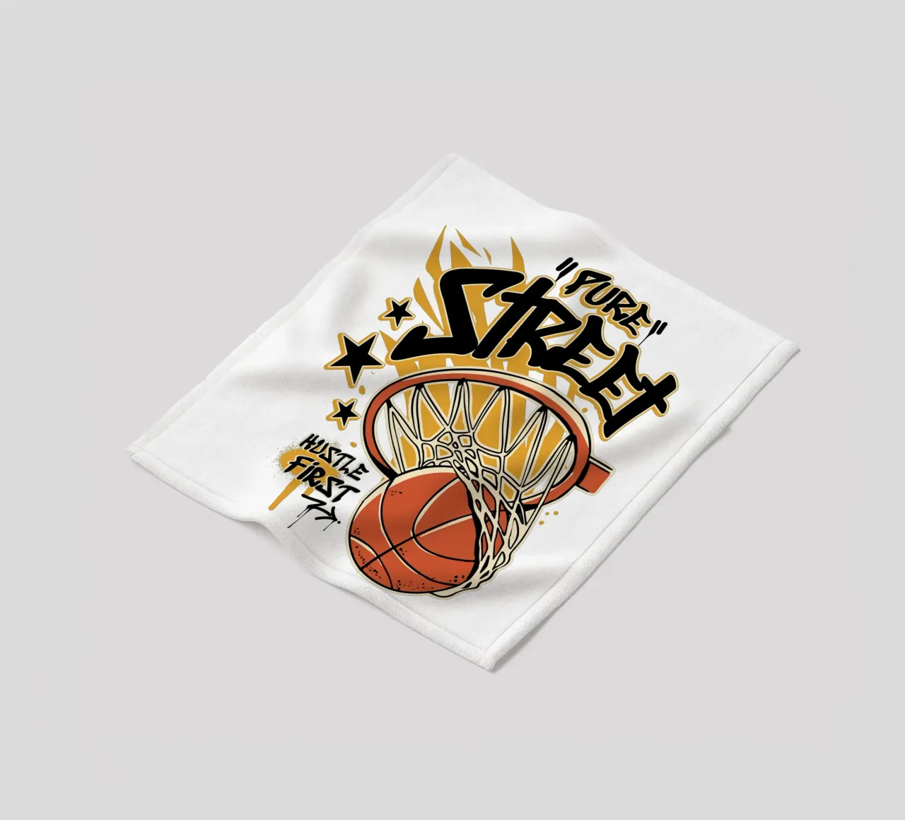 Hustle First Street Basket coperta in pile da TeeLab