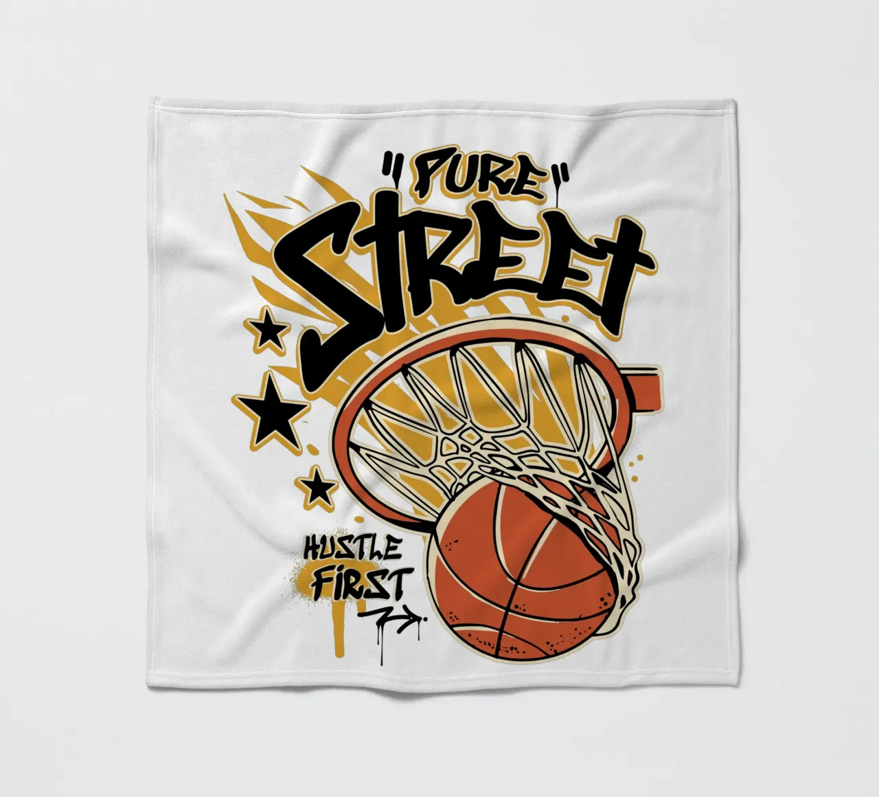 Hustle First Street Basket coperta in pile da TeeLab