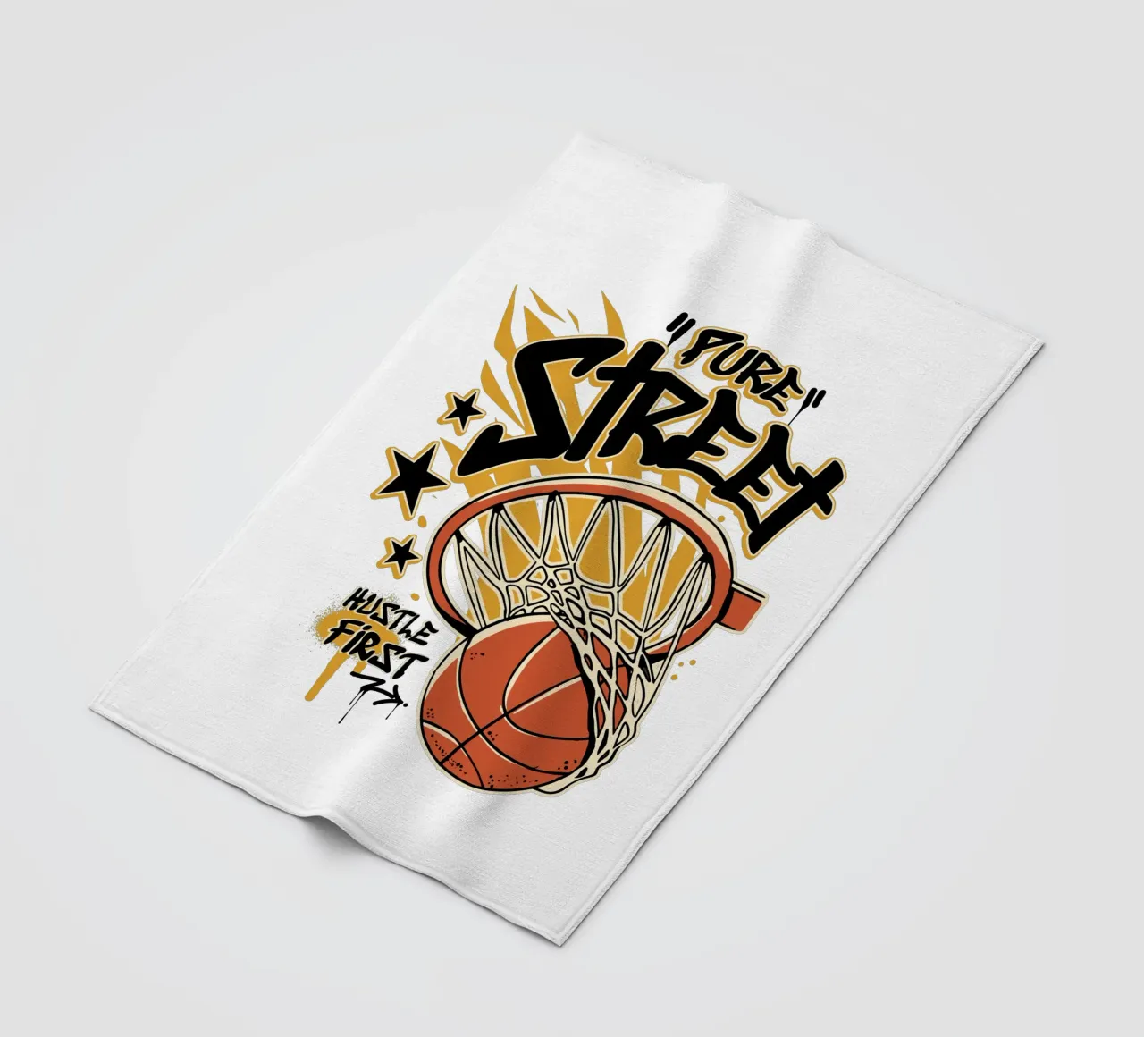 Hustle First Street Basket coperta in pile da TeeLab